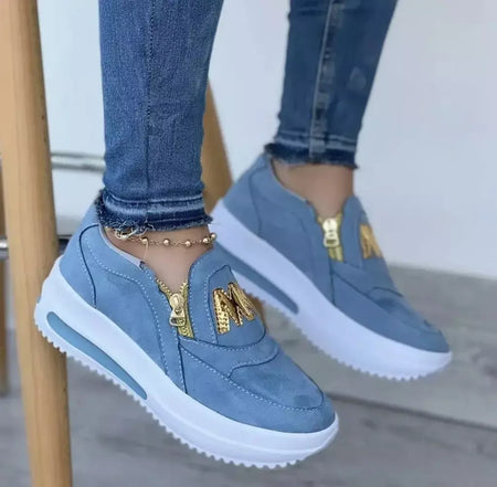 Mulheres sapatos de plataforma casual deslizamento em sapatos moda mocassins senhoras tênis chaussure femme tênis mulher