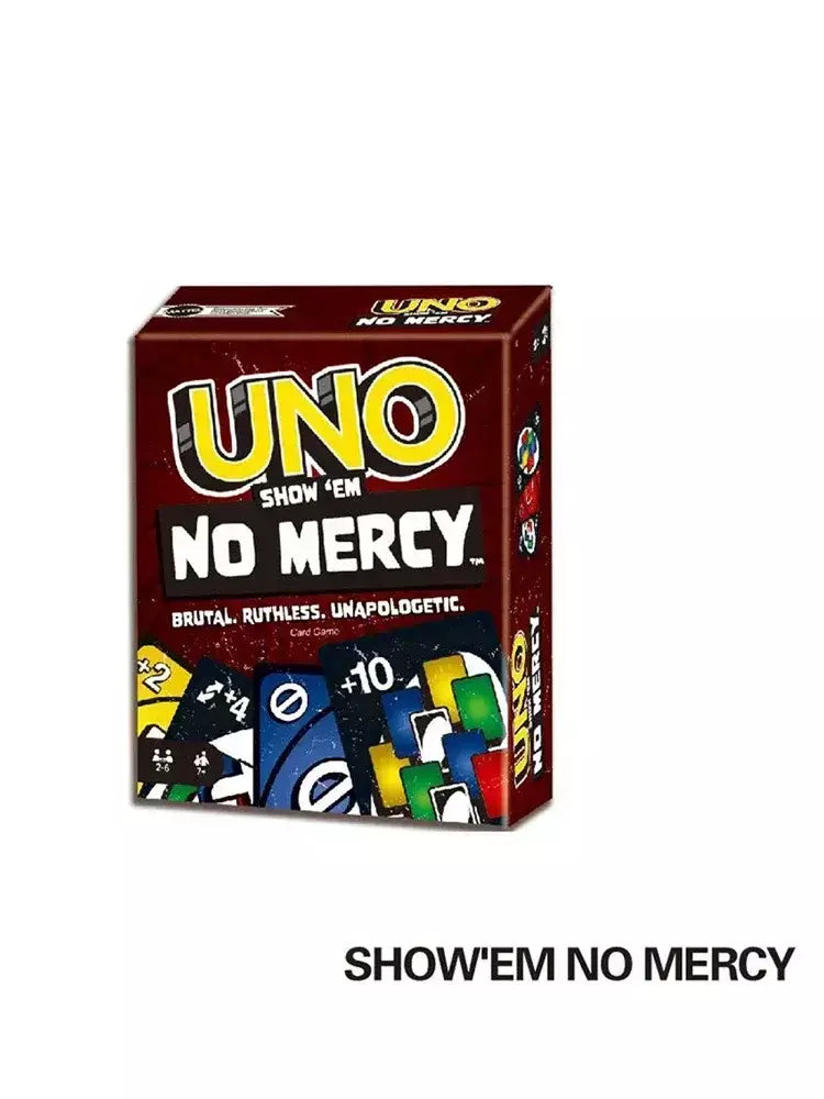 7 estilos UNO NO MERCY Jogo de cartas correspondente Dragon Ball Z Multijogador Festa de família Jogo de tabuleiro Engraçado Amigos Entretenimento Poker