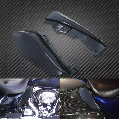 Motocicleta mid-frame defletor de ar escudo térmico guarnição capa para harley touring electra street glide road king fltrx 2001-23 24-up