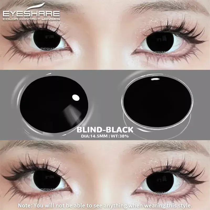 Eyeshare lentes de contato coloridas para olhos, 1 par de lentes coloridas de anime cosplay, lentes loucas de halloween, lentes de contato, maquiagem de beleza
