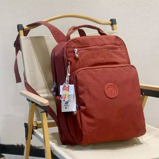 Mochila impermeável de nylon para homens e mulheres, mochila leve para laptop,