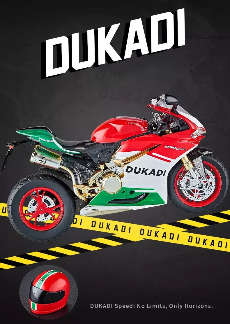 Chave começo 1:9 1199 panigale liga esportes modelo de motocicleta diecast pista corrida modelo de motocicleta com spray som luz crianças brinquedos
