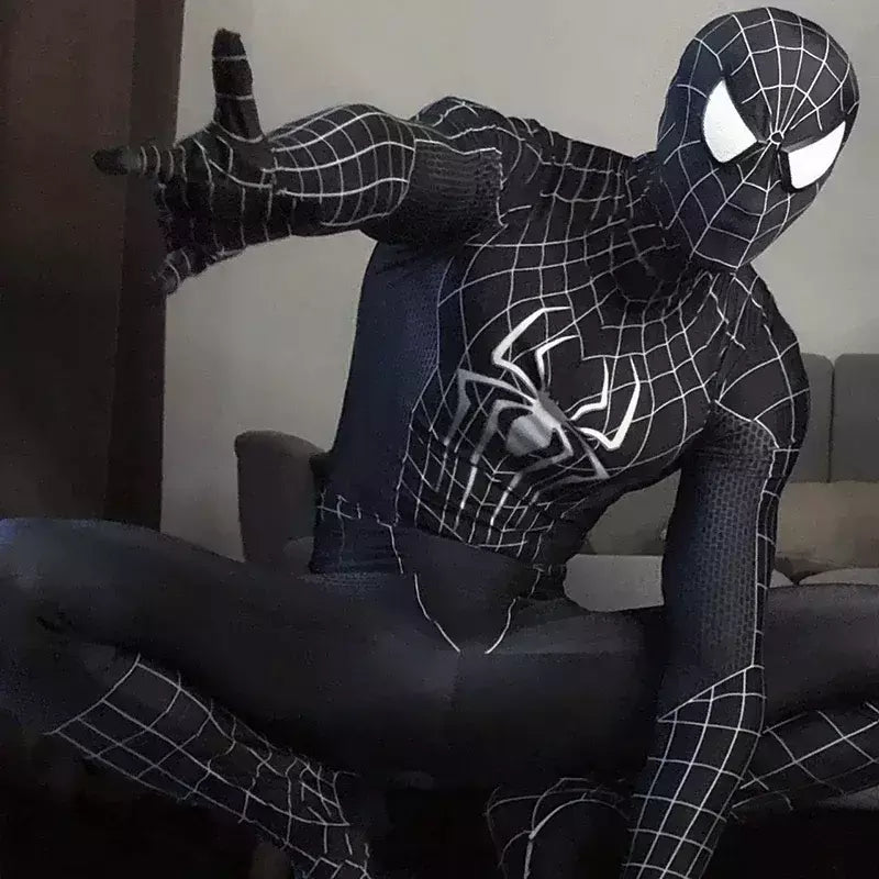 Tobey maguire spiderman traje preto/vermelho raimi homem aranha cosplay super-herói zentai terno trajes de halloween para adultos