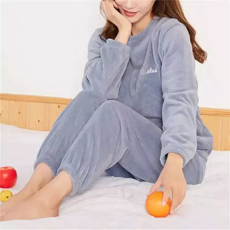 Pijama de lã coral grande masculino, veludo grosso, flanela juvenil quente, conjunto de peles domésticas, outono e inverno