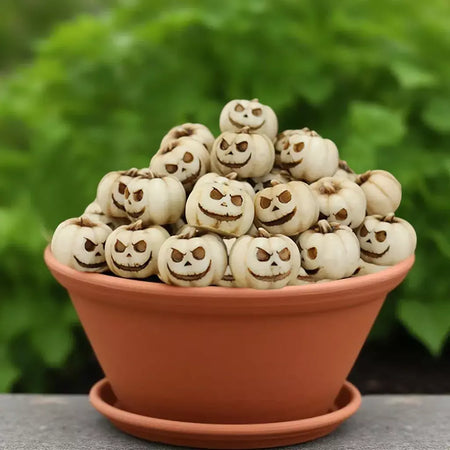 20 pçs resina decorações de abóbora de halloween-mini abóboras reutilizáveis assustadoras criativas e interessantes ornamentos de jardim