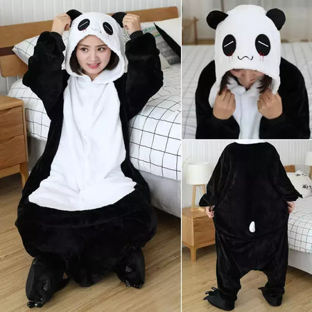 Mulheres e homens Ponto Animal Onesies, Pijama com capuz dos desenhos animados, Trajes de Halloween, Natal Onesie, adultos, Kigurumi