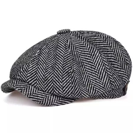 Selvagem casual masculino chapéu de jornaleiro, boné octogonal, britânicos pintores chapéus, boinas, espinha de arenque bonés lisos, boinas hip hop, outono, inverno