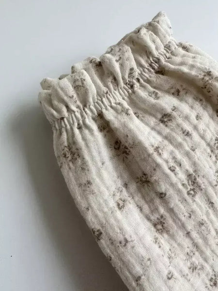 Calças de bebê de algodão orgânico recém-nascidos outono primavera verão inverno bonito impressão macia musselina roupas calças pantalons capris