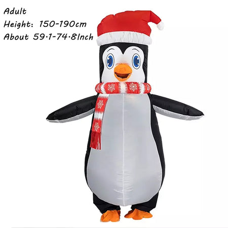 Natal engraçado trajes infláveis homem de gengibre papai noel elk boneco de neve árvore pinguim adulto criança halloween carnaval festa