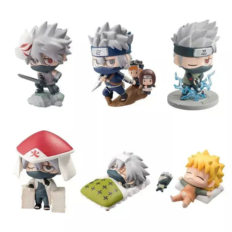 Narutos anime modelo estatueta kakashi itachi sasuke pop figura de ação estátua pvc brinquedo colecionável decoração boneca presentes feitos à mão