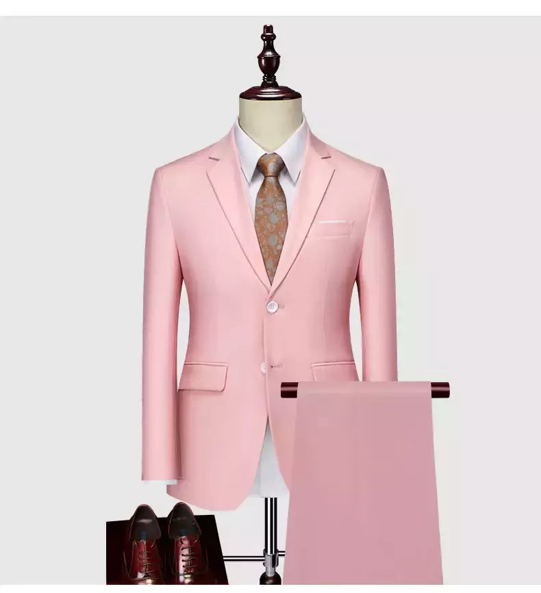 (Jaqueta + Calças) Últimas Homens Terno Set Blazers Formais Slim Fit Negócios Smoking 2 Pcs Terno Do Noivo Vestido de Noiva Homem Terno S-6XL