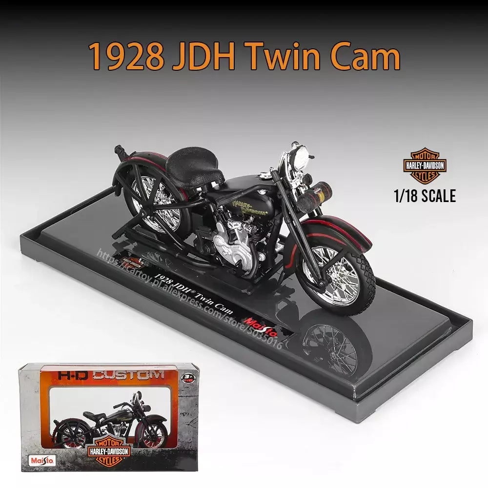 Maisto 1:18 Harley-Davidson Motocicleta 2022 Road King 2022 Fat Bob 114 Liga Modelo de Motocicleta Coleção de Carros de Brinquedo