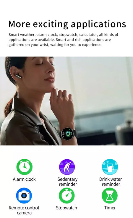 Para huawei novo ultra fino amoled relógio inteligente tela feminina sempre exibir tempo freqüência cardíaca bt chamando high-end moda smartwatch