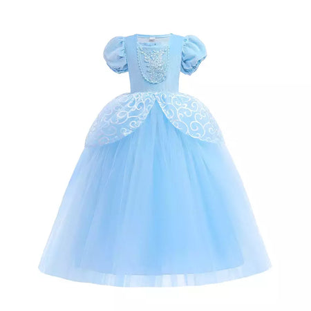 Crianças cosplay traje menina verão pageant lantejoulas fantasia crianças cinderela carnaval roupas princesa vestido de aniversário 3-10 ano