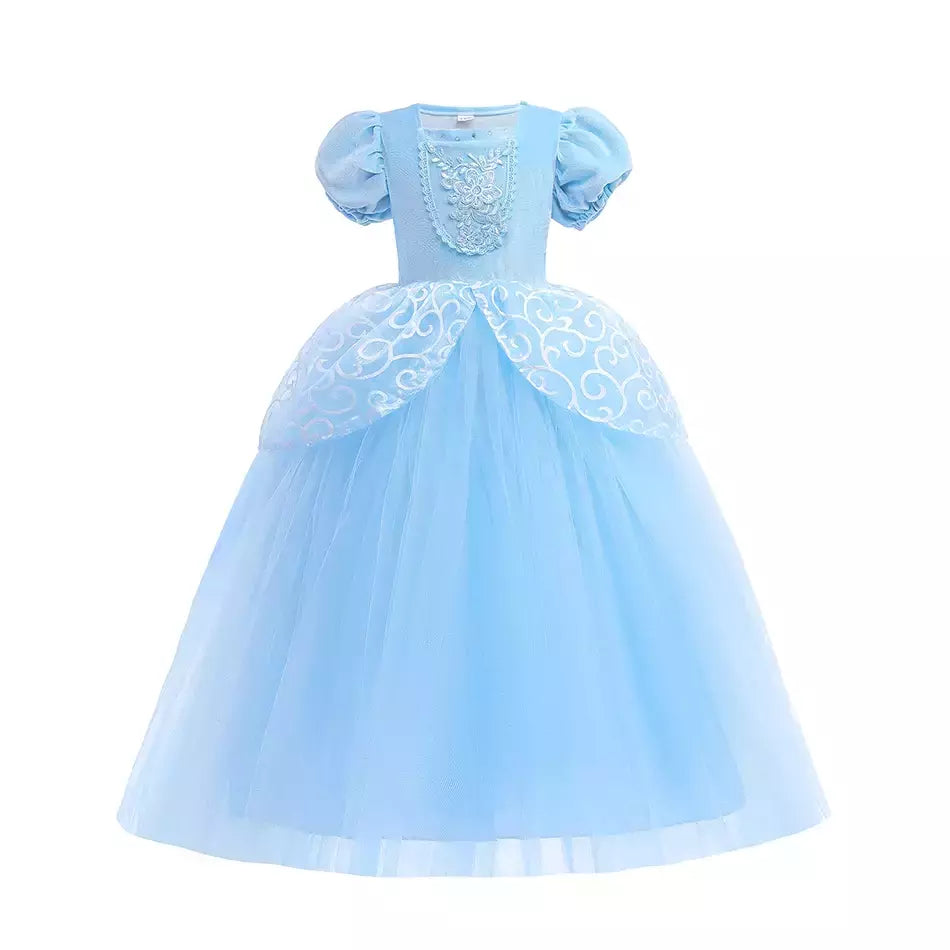 Crianças cosplay traje menina verão pageant lantejoulas fantasia crianças cinderela carnaval roupas princesa vestido de aniversário 3-10 ano