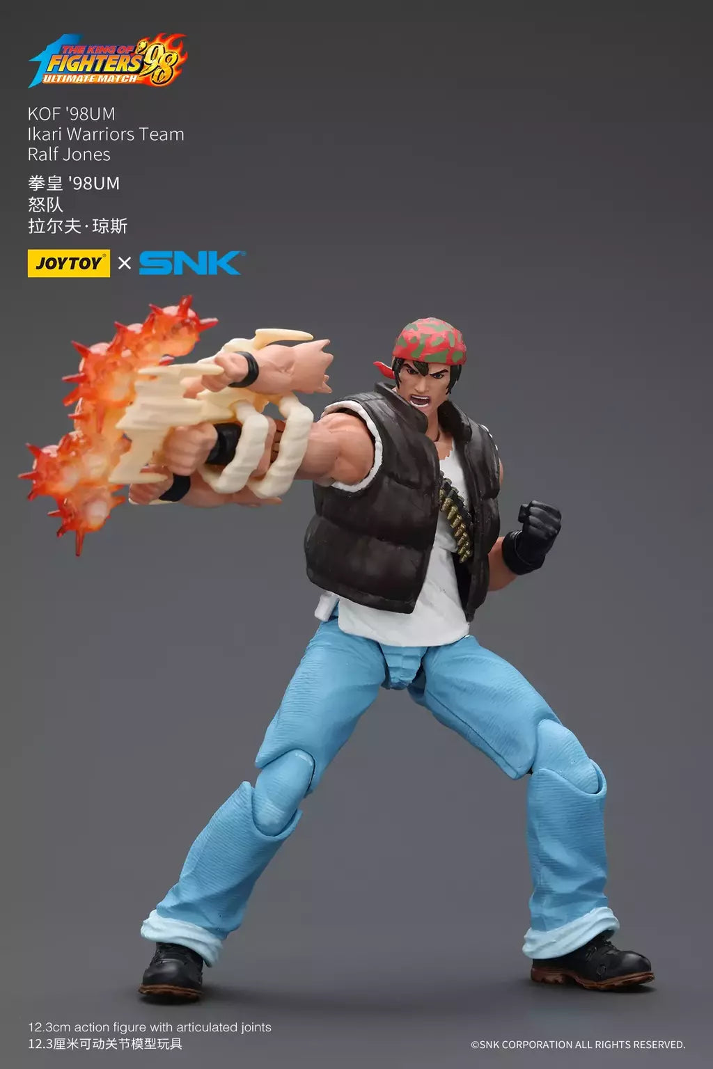Joyotoy original rei dos lutadores 98um figura de ação kof 98um ikari guerreiros equipe herói 1/18 jogo estatueta modelo brinquedos personalizados