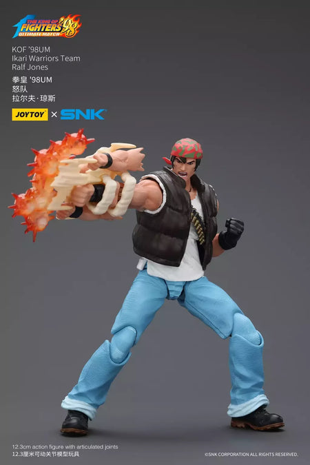 Joyotoy original rei dos lutadores 98um figura de ação kof 98um ikari guerreiros equipe herói 1/18 jogo estatueta modelo brinquedos personalizados