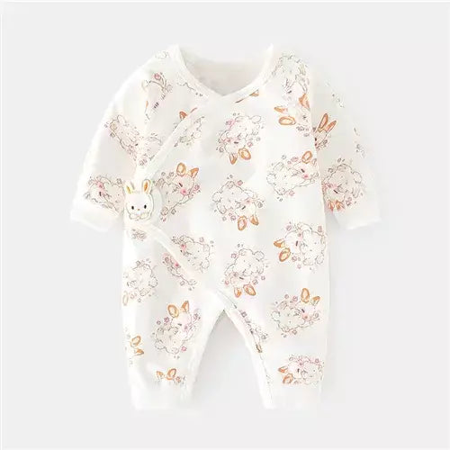 Algodão bebê recém-nascido menina menino macacão impressão infantil macacão casual roupas recém-nascidos para meninas meninos primavera outono roupas novo 0-6m