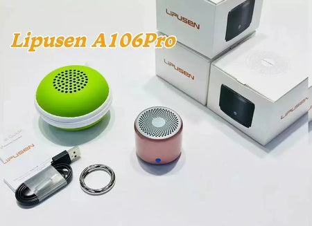 Lipusen A106Pro Alto-falante Bluetooth sem fio portátil, radiador passivo de som de graves aprimorado, alto-falante à prova d'água IPX7 com estojo de transporte