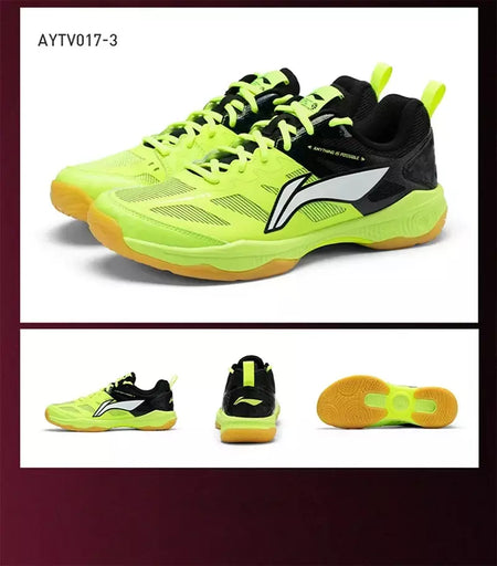 Li-ning unissex gladiador ii sapatos de treinamento de badminton almofada forro de rebote das mulheres dos homens tênis de suporte estável aytv017
