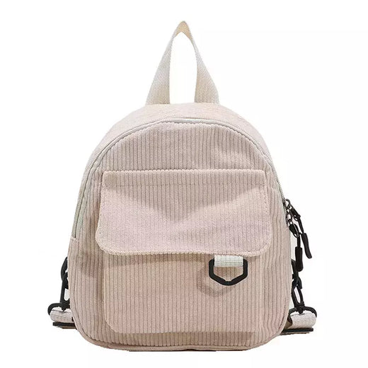 Mini mochila feminina, mochila escolar de veludo simples pequena, grande capacidade, mochila feminina durável, monocromática, casual, viajando, moda