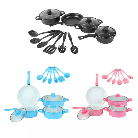 12pçs conjunto de panelas antiaderentes, pires, forno holandês, frigideira, conjuntos de cozinha, panela de indução e panela empilhável