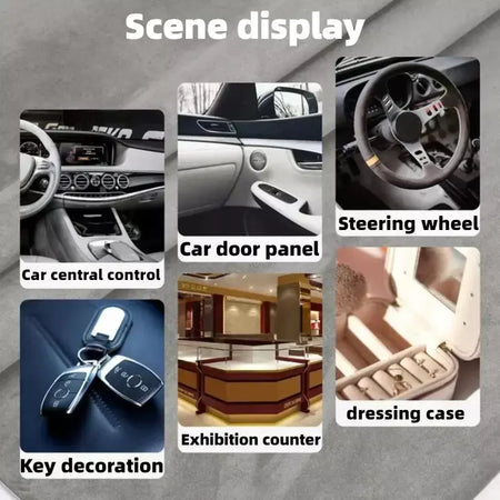 200x150cm atualização tamanho grande camurça couro quatro lados elástico auto-adesivo couro para interior do carro caixa de jóias adesivo de couro