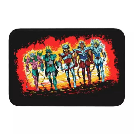 Personalizado cavaleiros do zodíaco saint seiya pegasus fantasia capacho tapete antiderrapante banheiro cozinha garagem tapete 40*60cm