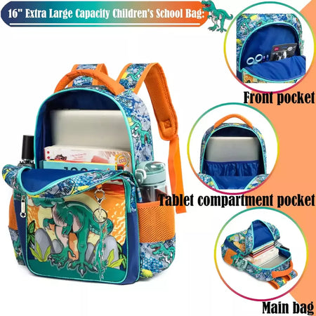 Bikab-Mochila Astronauta para Meninos, Mochilas Escolares, Bookbag para Crianças, Dinossauros, Kawaii, Novo Estilo