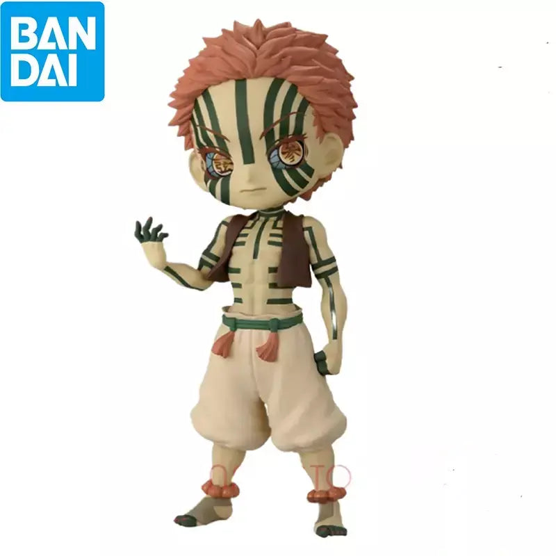 Bandai em estoque banpresto personagens originais de anime demon slayer q posket akaza prêmios kit de garagem modelo brinquedos de presente estático