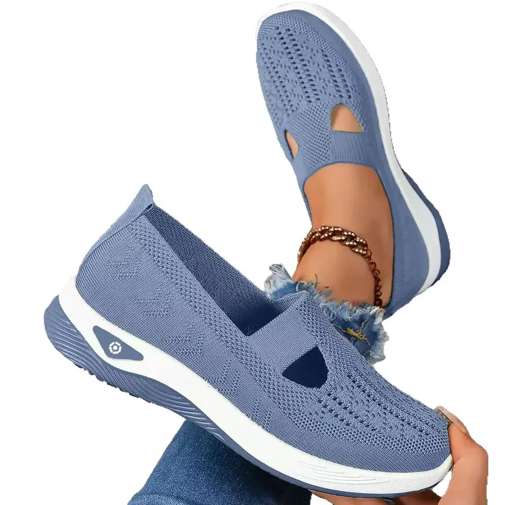 2025 tênis feminino respirável deslizamento em sapatos de caminhada malha baixa superior das mulheres sapatos vulcanizados sola macia sapatos femininos leves