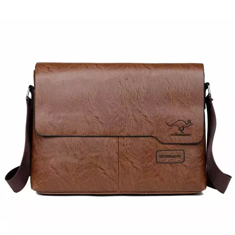 Bolsa de ombro de couro para homens Bolsa de negócios Bolsa mensageiro Bolsa lateral grande, bolsa crossbody, marca de luxo, moda, IPAD