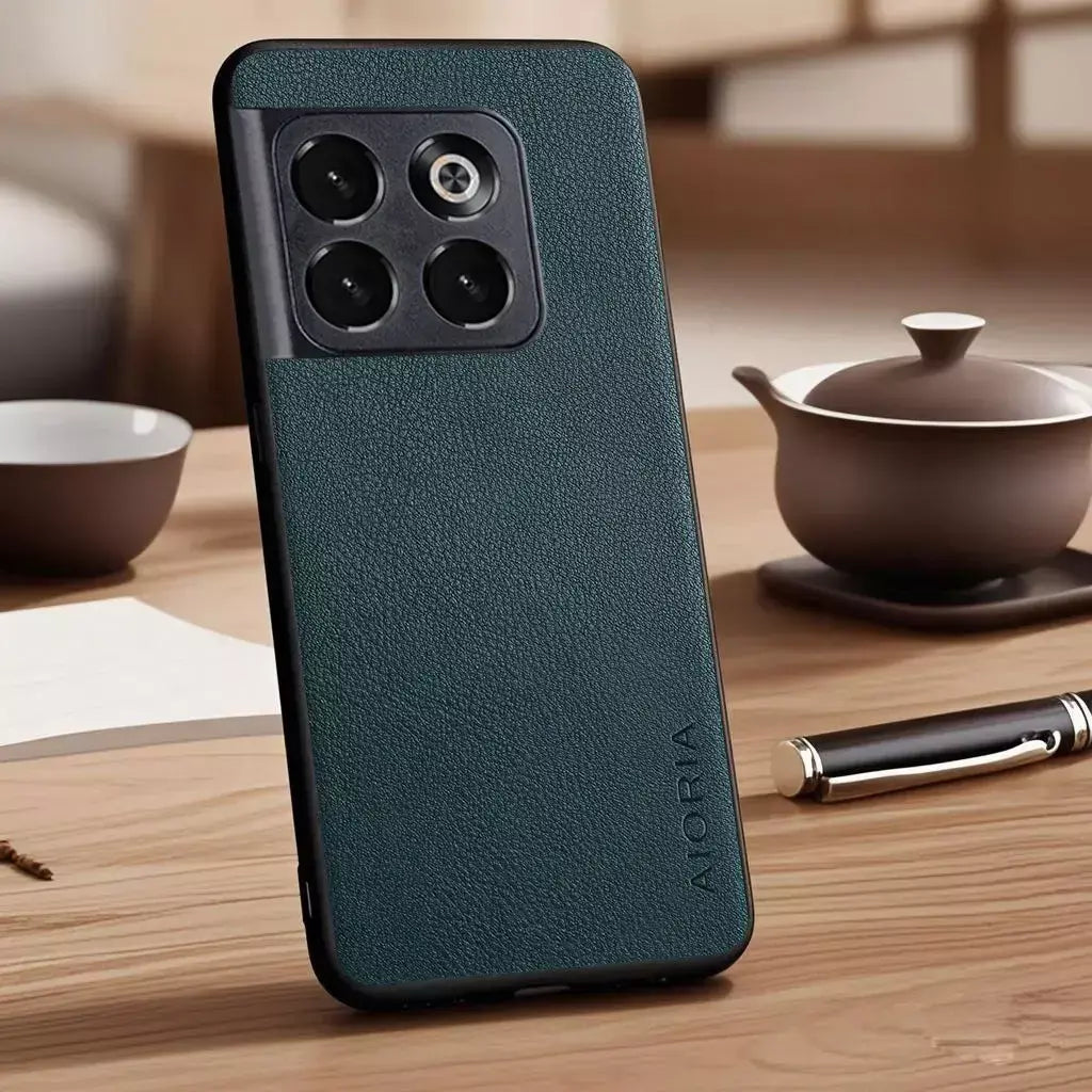 Capa para oneplus 15 13 13r 12 12r 11r 10t pro vegan falso lichia seixos capa de telefone de couro funda para oneplus 15 capa