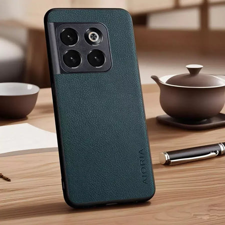 Capa para oneplus 15 13 13r 12 12r 11r 10t pro vegan falso lichia seixos capa de telefone de couro funda para oneplus 15 capa