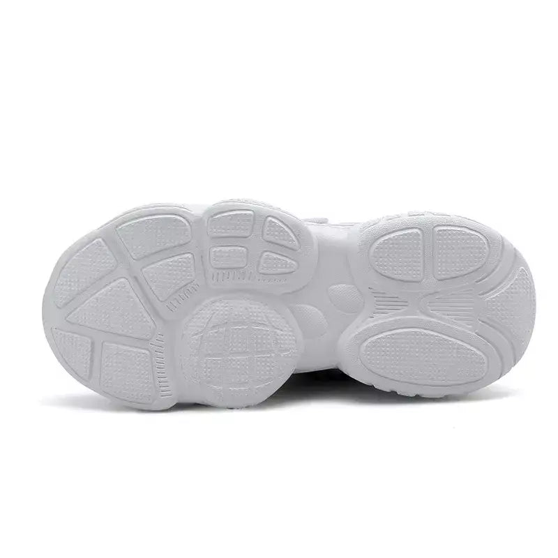 Branco crianças sapatos para meninos e meninas moda crianças confortáveis tênis respiráveis antiderrapante escola casual calçado de caminhada
