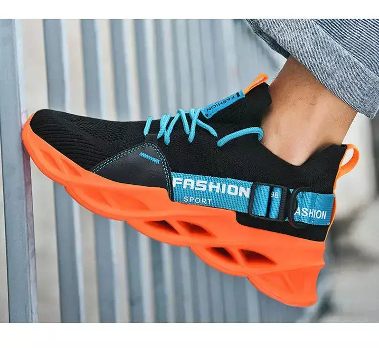 Venda quente moda roxo tênis casuais das mulheres dos homens lâmina tênis de corrida tamanho grande 48 luz respirável sapatos esportivos masculino malha tênis