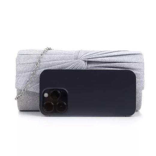 Embreagem de lantejoulas prateadas para mulheres, bolsas de noite, bolsas de ombro de cadeia, bolsas de luxo para jantar