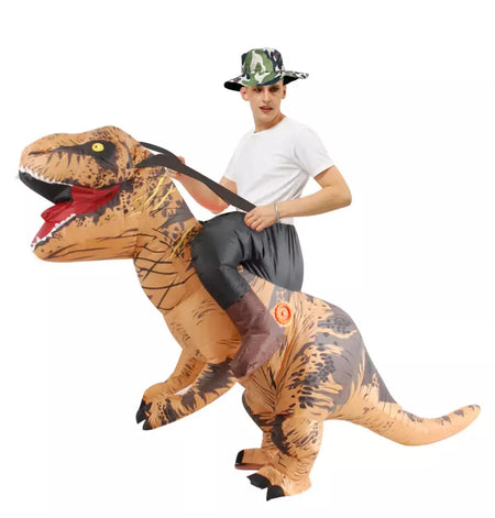 Adulto trajes de dinossauro inflável halloween anime festa cosplay disfraz purim mascote listrado role play roupas para homem mulher