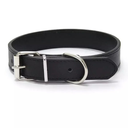 Coleira de couro para cachorro, cor sólida, ajustável, gato, filhote de cachorro, alça de pescoço, adequada para cães médios e pequenos, suprimentos para animais de estimação