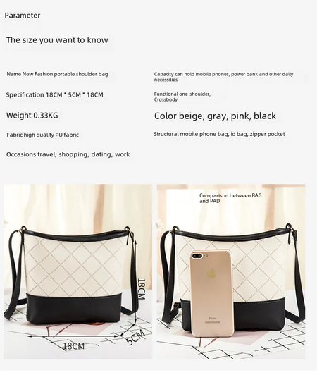 Bolsa de ombro única padrão floral para mulheres, Bolsa de balde pequena, Superfície macia, Material PU, Bolsa Crossbody elegante para senhoras