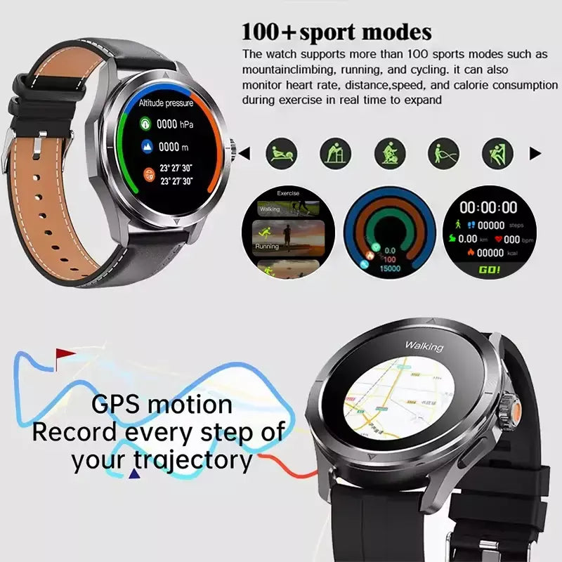Novo para xiaomi s4 ultra relógio inteligente masculino amoled esportes ao ar livre nfc gps bússola freqüência cardíaca à prova dwaterproof água bluetooth chamada smartwatches
