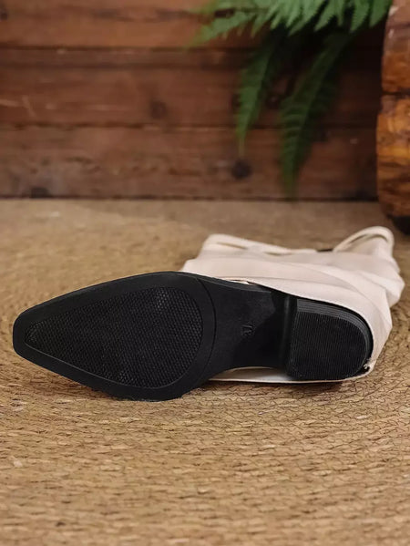 Moda plissada bota de salto alto outono novo tamanho grande estilo britânico calças de tubo alto bota feminina transfronteiriça lindamente