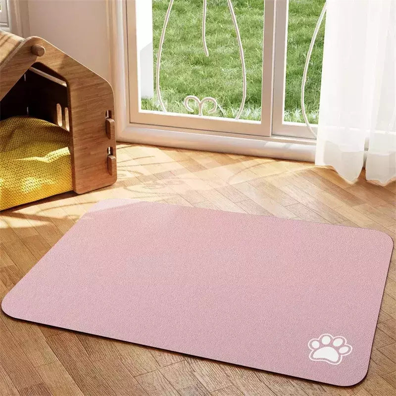 Tapete absorvente para alimentação de animais de estimação, tapete absorvente para cães e gatos, para comida e água, fácil de limpar, secagem rápida, para bebedores bagunçados