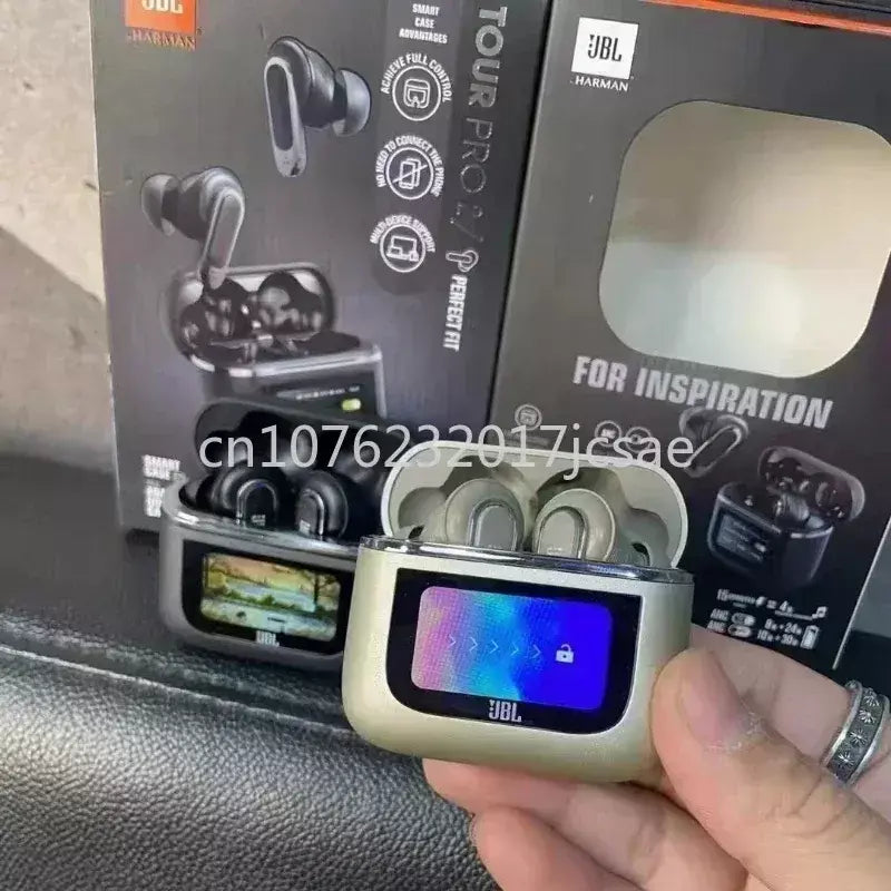 Original jbl tour pro 2 verdadeiro sem fio bluetooth fones de ouvido estéreo esportes com tela lcd inteligente versão hk