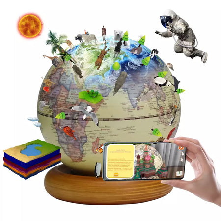 Globo Educacional Inteligente para Crianças, Brinquedo AR Interativo, Ideal para Aprendizagem Pré-Escolar, Presente de aniversário para meninos e meninas, Brinquedos STEM