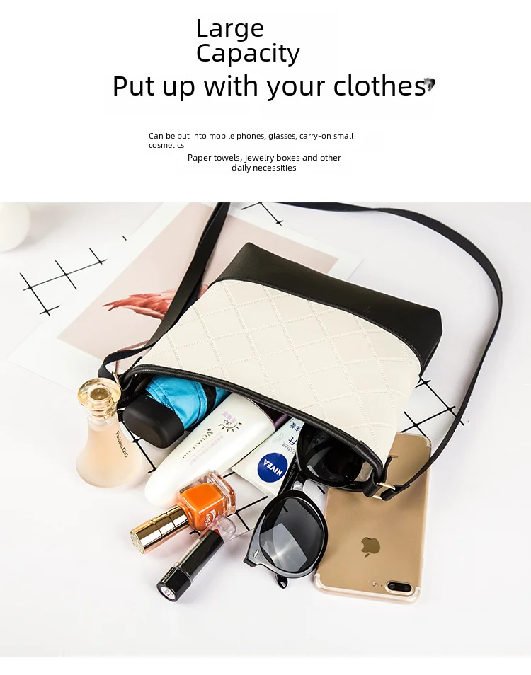 Bolsa de ombro única padrão floral para mulheres, Bolsa de balde pequena, Superfície macia, Material PU, Bolsa Crossbody elegante para senhoras
