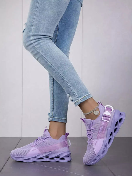 Venda quente moda roxo tênis casuais das mulheres dos homens lâmina tênis de corrida tamanho grande 48 luz respirável sapatos esportivos masculino malha tênis