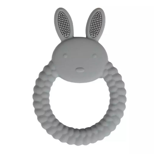 Bebê silicone dentição anel, coelho dos desenhos animados, roedor, comestível, acessórios diy, brinquedos molares, chocalho, 1pc