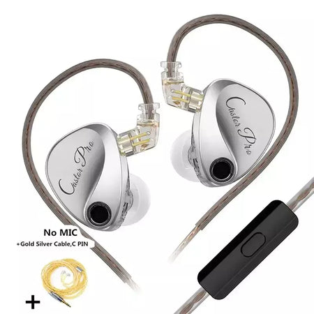 KZ Castor PRO Fone de ouvido intra-auricular HiFi Bass Dinâmico Fones de ouvido sintonizáveis de última geração Harman Target com fones de ouvido de graves aprimorados