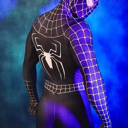 Tobey maguire spiderman traje preto/vermelho raimi homem aranha cosplay super-herói zentai terno trajes de halloween para adultos